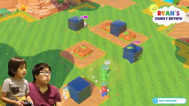 Let's Play Nintendo Switch - Mario + Rabbit Kingdom with Ryan's Family Review смотреть онлайн
