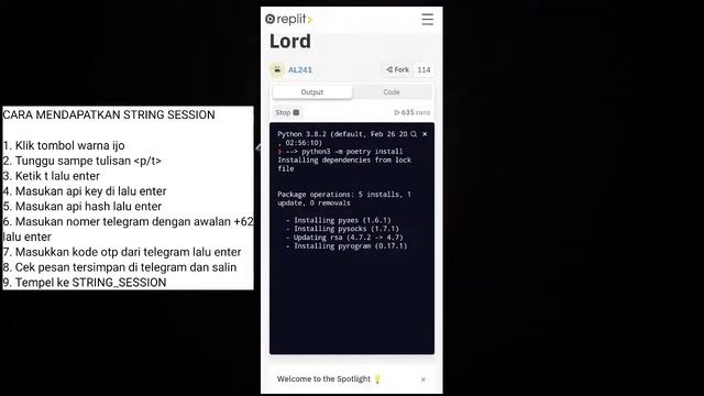 ?CARA BUAT USERBOT TELEGRAM | BOT AUTO REPLY | HOW TO MAKE A BOT смотреть онлайн