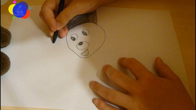 Как нарисовать белого медвежонка Умку в шапке ушанке? смотреть онлайн