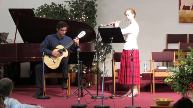 Abigail Sauble & Isaac Engel - Greensleeves, for flute and guitar смотреть онлайн