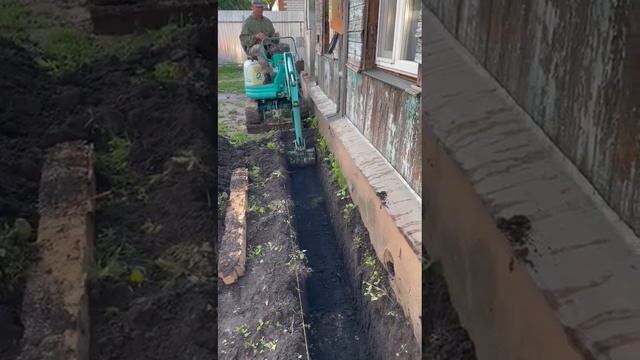 Копка фундамента,вплотную к стене смотреть онлайн