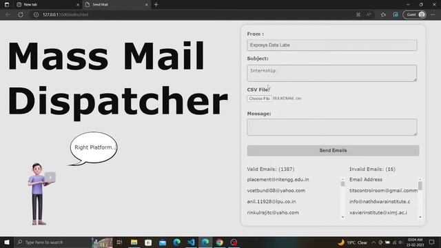 Mass Mail Dispatcher Project with Source Code | JS , HTML , CSS #webdevelopment #html #javascript смотреть онлайн