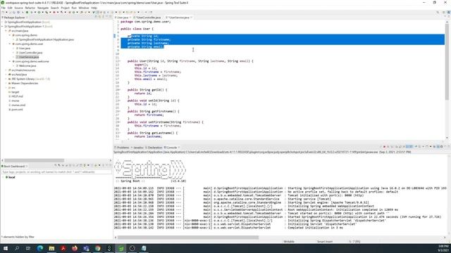 Spring Boot 2: welcome message, and add cRest Controller and RequestMapping смотреть онлайн
