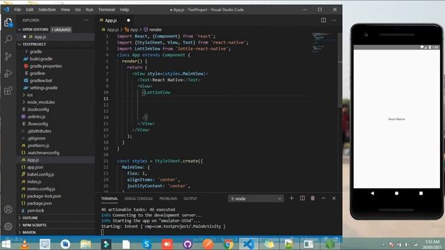 How to Add GIF in react native | lottie | 2021 |react native by TechWithYasir смотреть онлайн