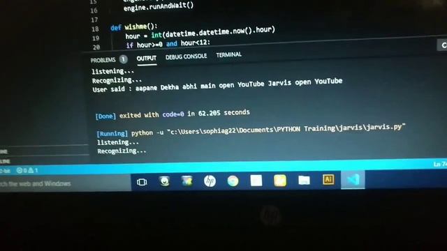 I Created My Own Jarvis Using Python???| working of Desktop voice assistant created using Python смотреть онлайн
