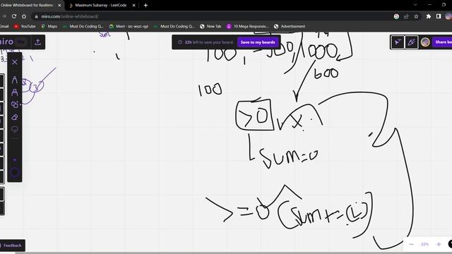 maximum subarray sum easy explanation in tamil | KADANE'S ALGORITHM | leetcode-53 смотреть онлайн