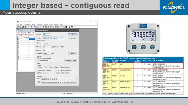 How To Test Fluidwell Modbus Communication With Modbus Poll - Part 2