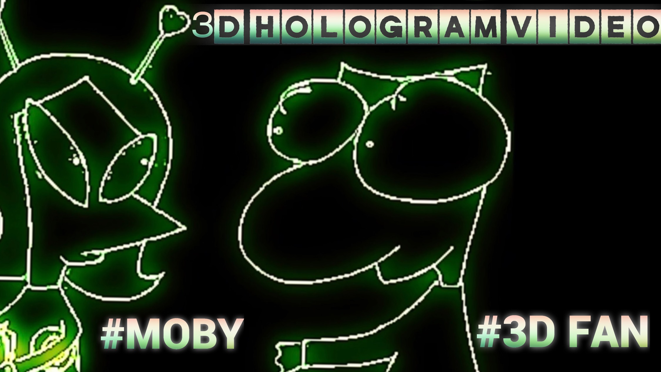 Moby. 3D голограмма. Для  вентилятора.  #3dhologramfan #hologram #3dhologram