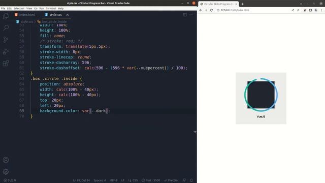 How to create Animated Circular Progress Bar - Pure CSS смотреть онлайн