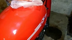 Минск 125. Как выровнять вмятину на баке. Никогда так не делайте.