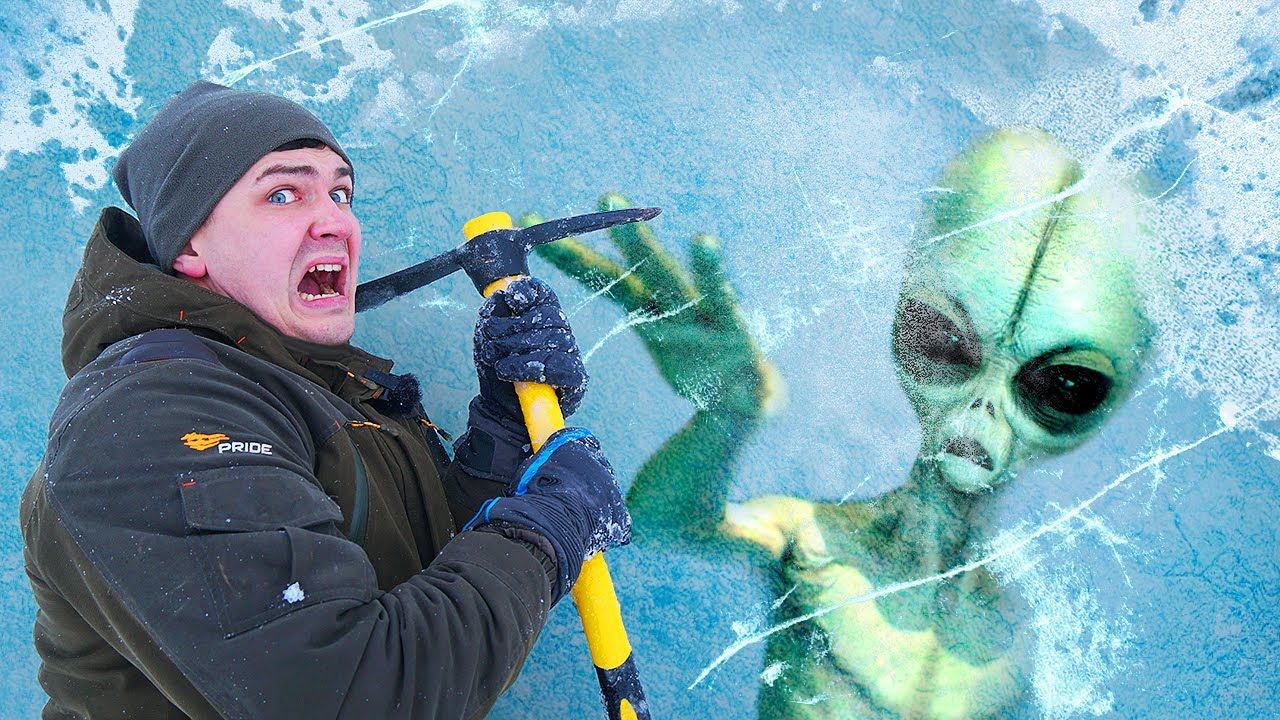 Эти опасные и жуткие находки мы нашли во льдах, где упала летающая тарелка! смотреть онлайн