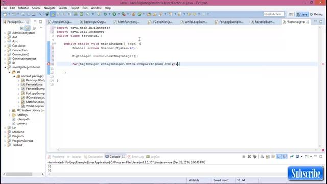 Java Biginteger #6 Factorial in java BigInteger смотреть онлайн