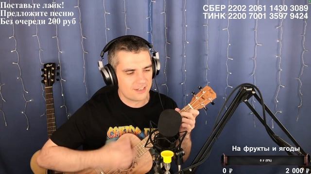 Сектор газа - Давай-давай на укулеле. Кавер Макс играет на гитаре. Отрывок из стрима. смотреть онлайн