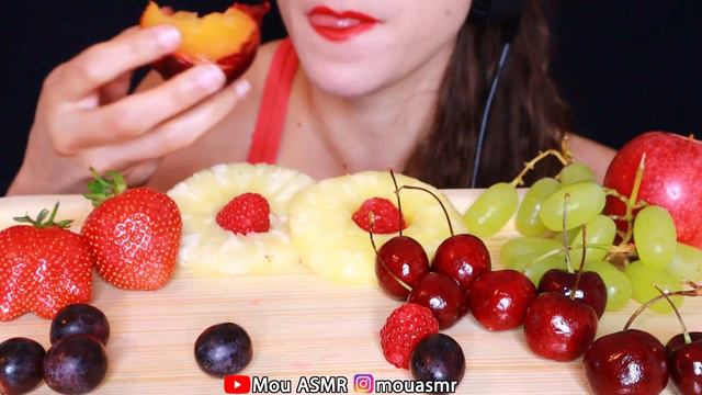 HEALTHY EATING ASMR FRUIT PLATTER MUKBANG 먹방 | CRUNCHY EATING SOUNDS NO TALKING | Mou ASMR