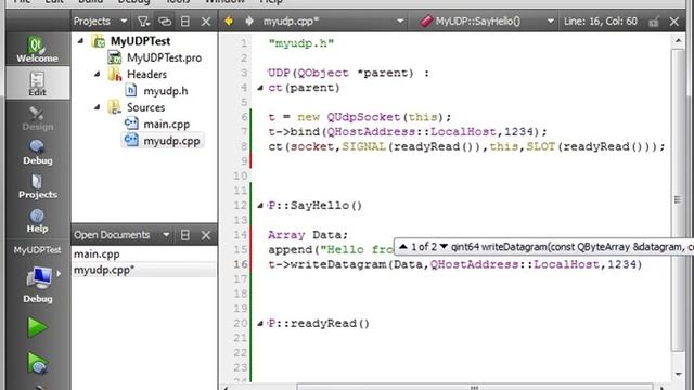 C++ Qt 71 QUDPSocket