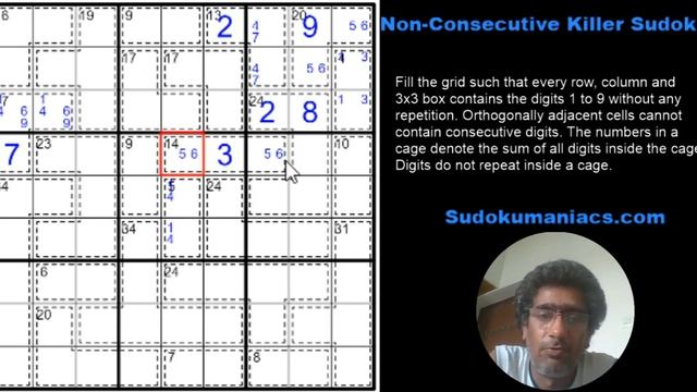Non-Consecutive Killer Sudoku : A Mind-boggling Hybrid Sudoku смотреть онлайн