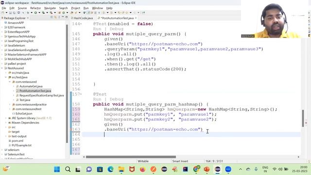 Multiple Query param using HashMap API Testing Part -45 смотреть онлайн