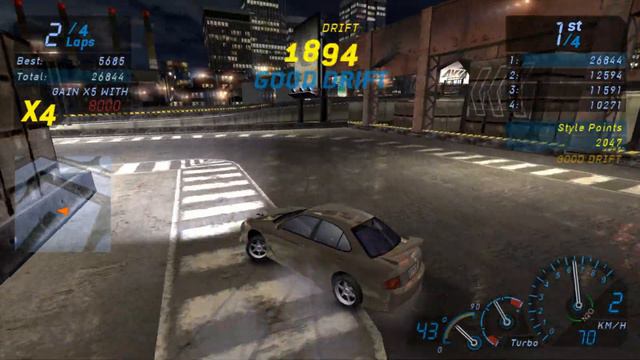 NFS: Underground #033 - Nissan Sentra SE-R - Drift [4K60FPS] смотреть онлайн