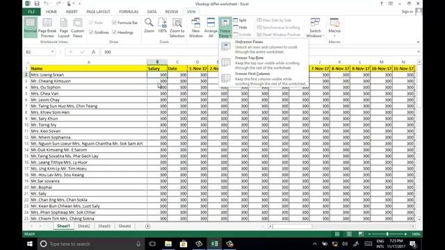 Excel khmer Freeze Panes and Share WorkBook- Panha_Angkor смотреть онлайн