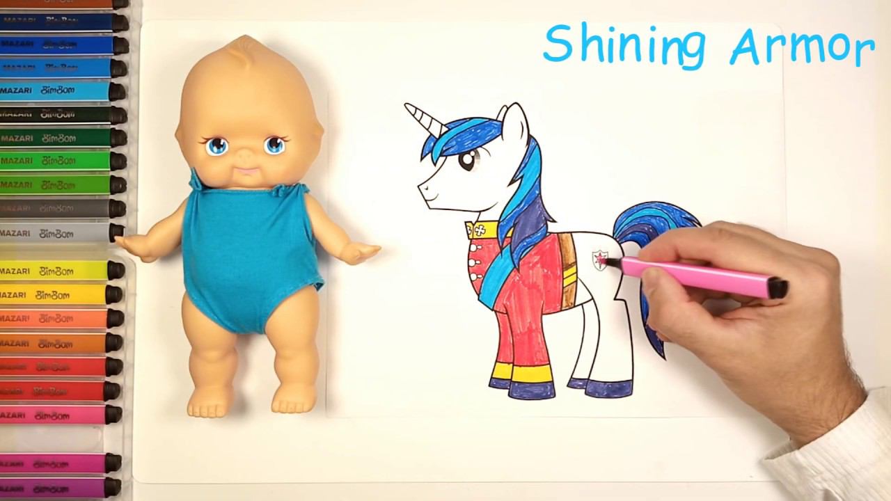 My Little Pony Coloring Book Page Shining Armor смотреть онлайн