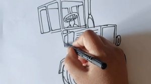 Как нарисовать трактор раскраска для детей.