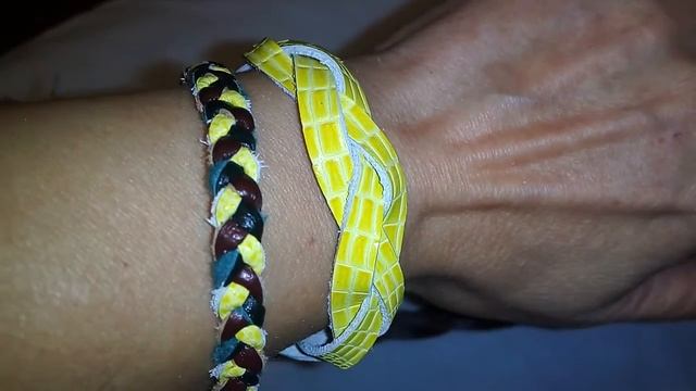 Мои первые браслетики из натуральной кожи-ручная работа! смотреть онлайн