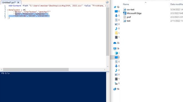 PowerShell | Create a CSV file смотреть онлайн