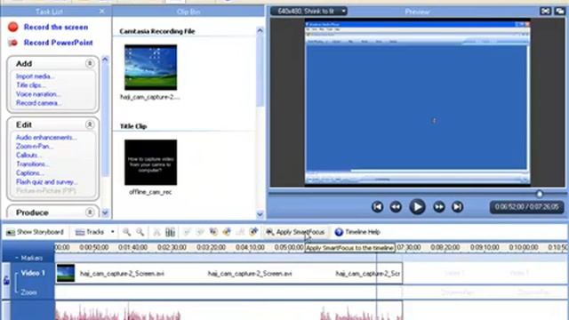 Zoom N Pan Image Add Sacreen Camtasia 6 Part 2