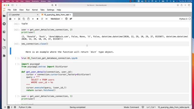 Mastering Python - Database Programming - CRUD Operations - 10 Querying Data From Table смотреть онлайн