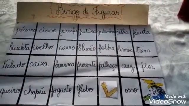 Jogo "Bingo de Palavras". смотреть онлайн
