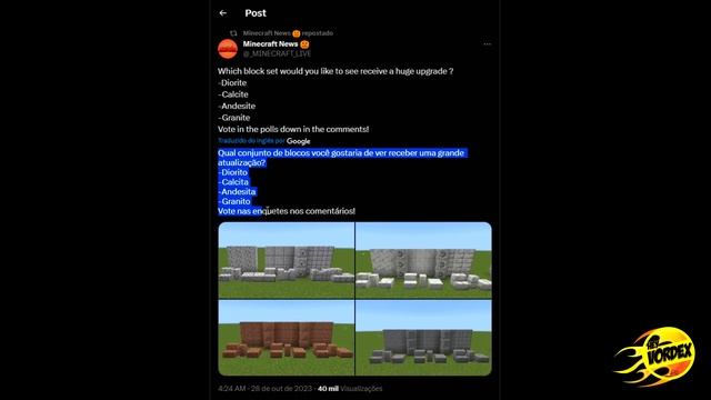 MINECRAFT 1.21 - NOVAS VARIANTES DE BLOCOS PEDIDOS PARA A NOVA ATUALIZAÇÃO! смотреть онлайн