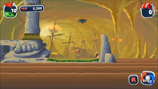 Worms Crazy Golf 'Hole in One ' - Pirate Cave смотреть онлайн