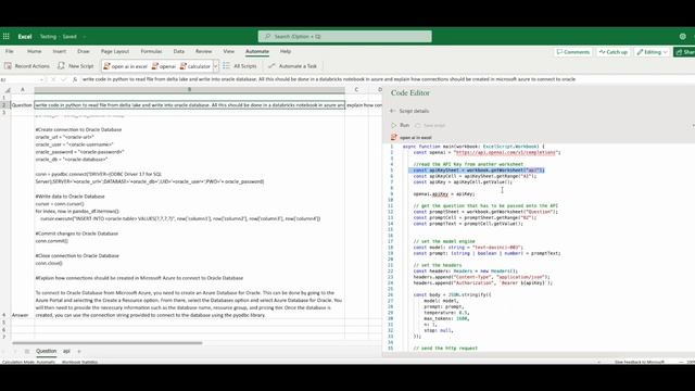 OpenAI | Add Chat GPT to Microsoft Excel | Search internet from Excel | GPT-3 | Office Scripts смотреть онлайн
