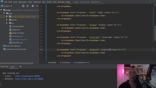 Playground with dropdown in bootstrap-vue for vuejs - bootstrap-vue tutorial смотреть онлайн