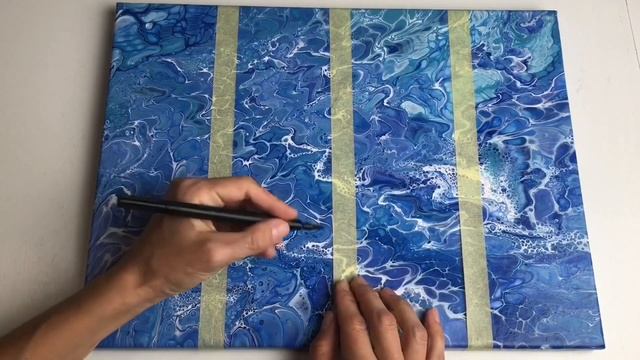#061 3D Wave Acrylic pour - fluid art painting tutorial #fluidart #zentangle смотреть онлайн