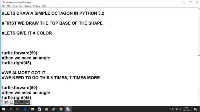 TURTLE - DRAW A OCTAGON смотреть онлайн