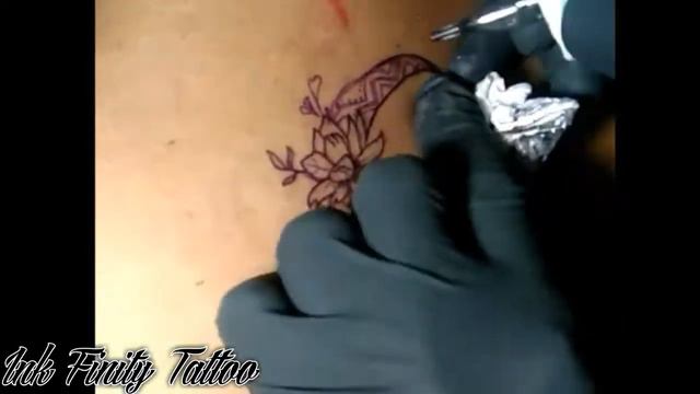 Moon with lotus flower Tattoo смотреть онлайн