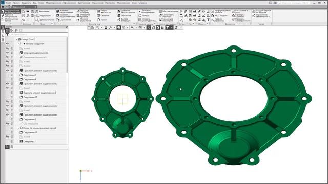 Масштабирование объектов модели в КОМПАС-3D смотреть онлайн