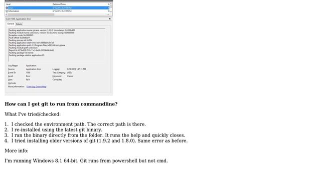 Cannot run Git from windows command line? смотреть онлайн
