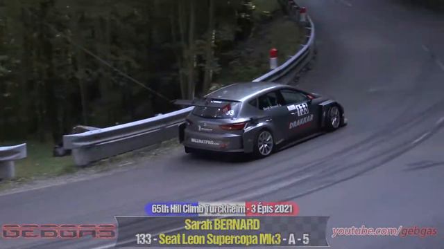 Seat Leon Supercopa Mk3 - Sarah BERNARD - HILL CLIMB - 2021 - Turckheim-Trois Epis смотреть онлайн