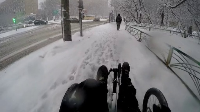 Вело-трайк в зимней Москве E-Trike часть 1 смотреть онлайн