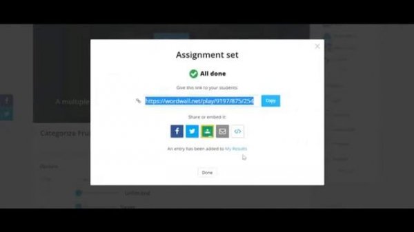 Categorize Fruits and Vegetables Using Online Quiz Show Games (WordWall)