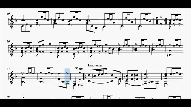 Etudes Book 2 Nr.20 in F Major Classical Guitar Etude Upper Elementary Level by Heinrich Albert