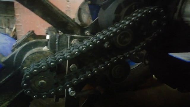 Мототрактор. Дмтз 160 мастер. Натяжка ланцюга фрези смотреть онлайн