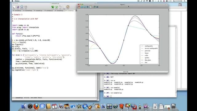 Python Interpolation 2 of 4: 1d interpolation with Rbf смотреть онлайн