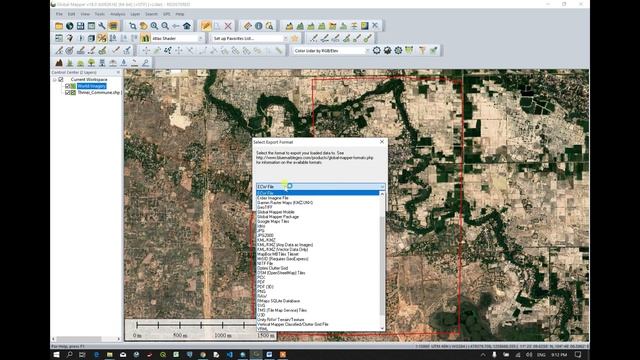Tutorial 2 How to export satellite image using Global Mapper смотреть онлайн