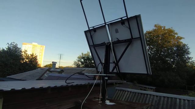 Поворот солнечного трекера на Восход. смотреть онлайн