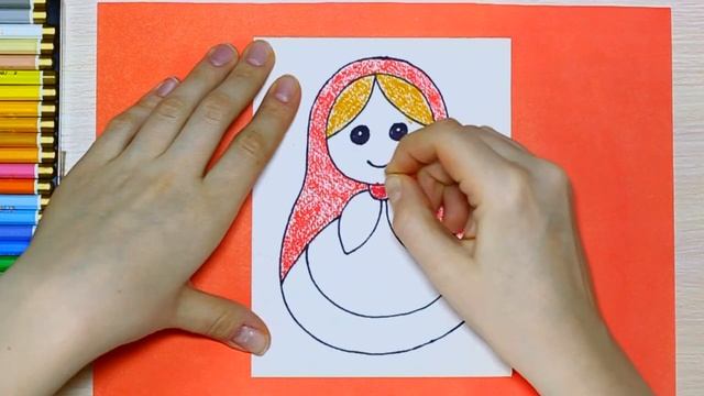 Как нарисовать просто Неваляшку! Раскраска Неваляшка! | How to Draw Tumbler | russian doll смотреть онлайн