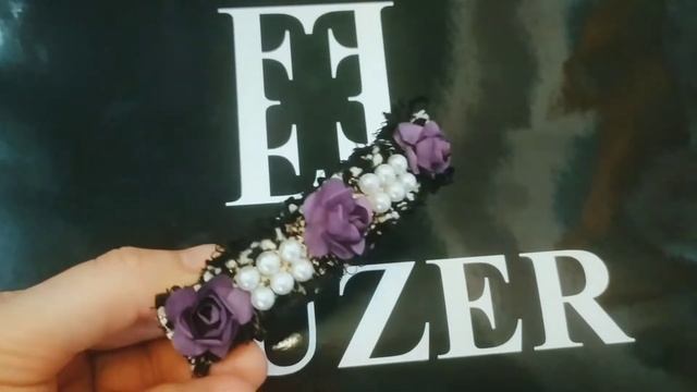 Заколка с бусинами и цветами для волос от FAUZER смотреть онлайн