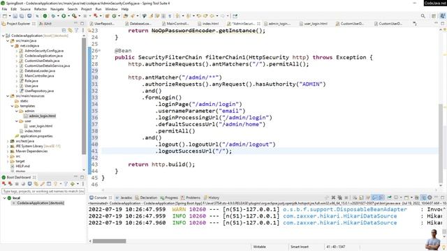 Spring Security Multiple Login Pages Examples (Admin - User and Admin - Customer) смотреть онлайн